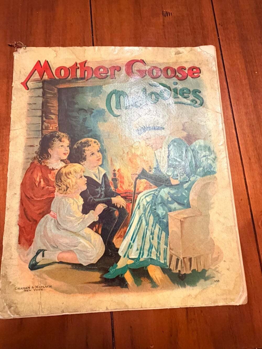 Antique 1900s Mother Goose Melodies Graham & Matlack | Vibrant Color Plates Rare